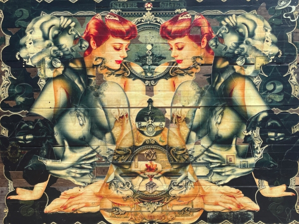 handiedan, goddess in us, straat, museum, amsterdam, collage, paste up