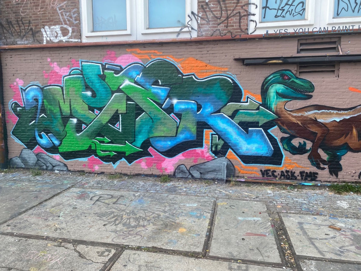myer, graffiti, vec, amsterdam