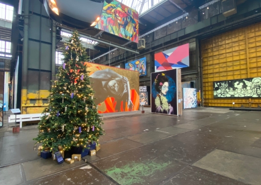 straat, street art museum, amsterdam, christmas, holiday season